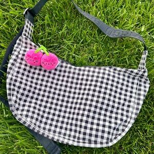 Baggu medium crescent gingham